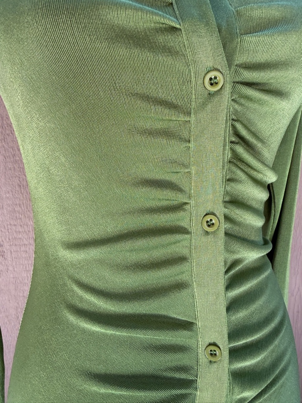 Rue21 Green Ruched Mini Dress - Picture 4 of 13
